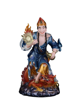 汉白玉济公活佛像长老降龙罗汉尊者道济和尚李修缘供奉摆件居家用