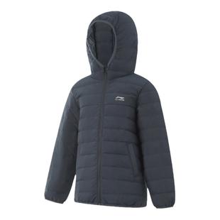 李宁男童羽绒服秋冬季短款轻薄保暖上衣男中大童冬季新款羽绒外套