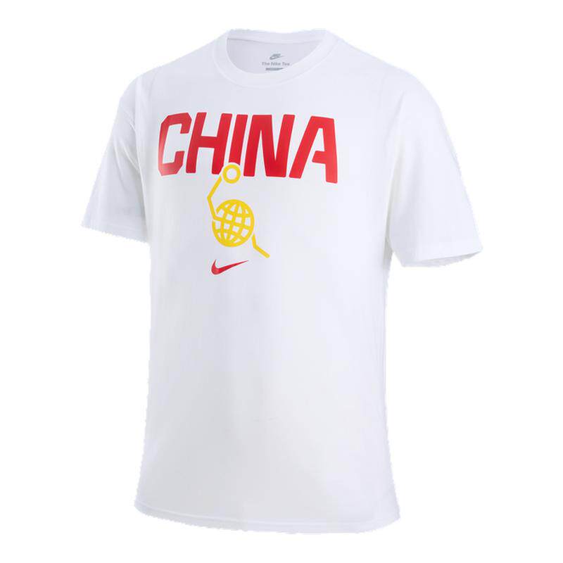 耐克中国队男子宽松短袖篮球T恤纯棉半袖运动NIKE JK5558