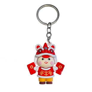 新春吉祥物福马玩偶挂件钥匙扣幼儿园全班期末奖品活动小礼物批发