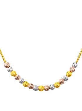 右米饰品】时尚简约镀黄金金项链