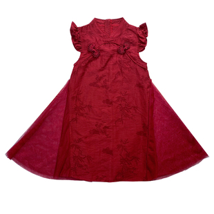 国风儿童演出服汉服唐装男童新中式女童旗袍小学生合唱表演服装