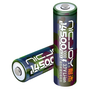 耐杰原装14500锂电池10440可充电大容量高3.7V动力平头5号带线icr