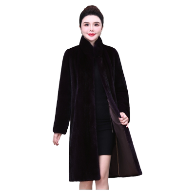 2025海宁新款整貂皮草女立领