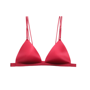 【莫吉托】芬狄诗内衣女bralette三角杯小胸细肩带美背红色文胸