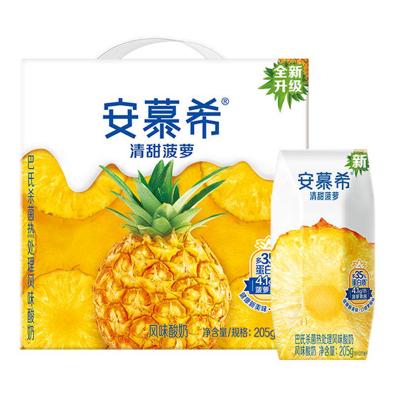 伊利安慕希清甜菠萝酸奶205g*12