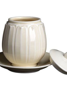 戴玉堂周金田陶瓷摆件《花瓣纹圣水杯仿古瓷》家用供奉供水杯装饰