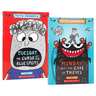 英文原版 Total Mayhem系列 2册 大混乱 儿童冒险漫画绘本图画书 进入盗贼之洞/蓝色斑点的诅咒 英文版 进口英语原版书籍