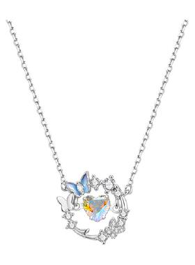 珍·尚银纯银项链锁骨链女饰品