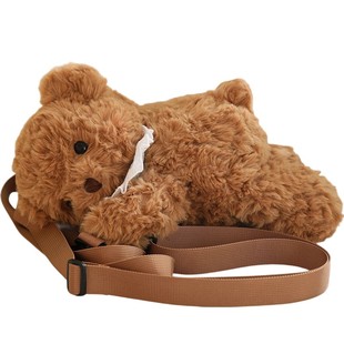 春日幼稚园小熊趴趴双肩包可爱小兔子毛绒玩具玩偶小羊手机包超软