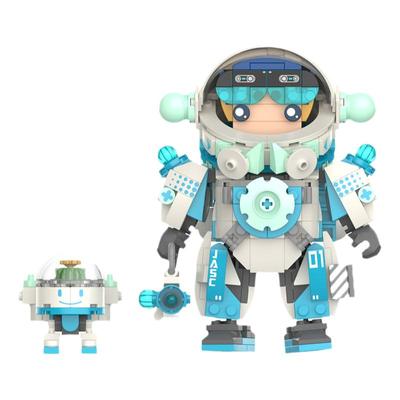 JAKI佳奇宇航员积木太空潮玩中国航天拼装益智玩具儿童男女孩礼物