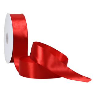 4cm丝带缎带手工diy玫瑰花绸带水果礼盒打包绑带婚庆红色大卷彩带