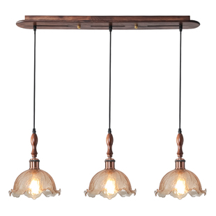 餐厅灯可位移可调节法式中古风复古吧台餐桌吊灯高级感美式灯具