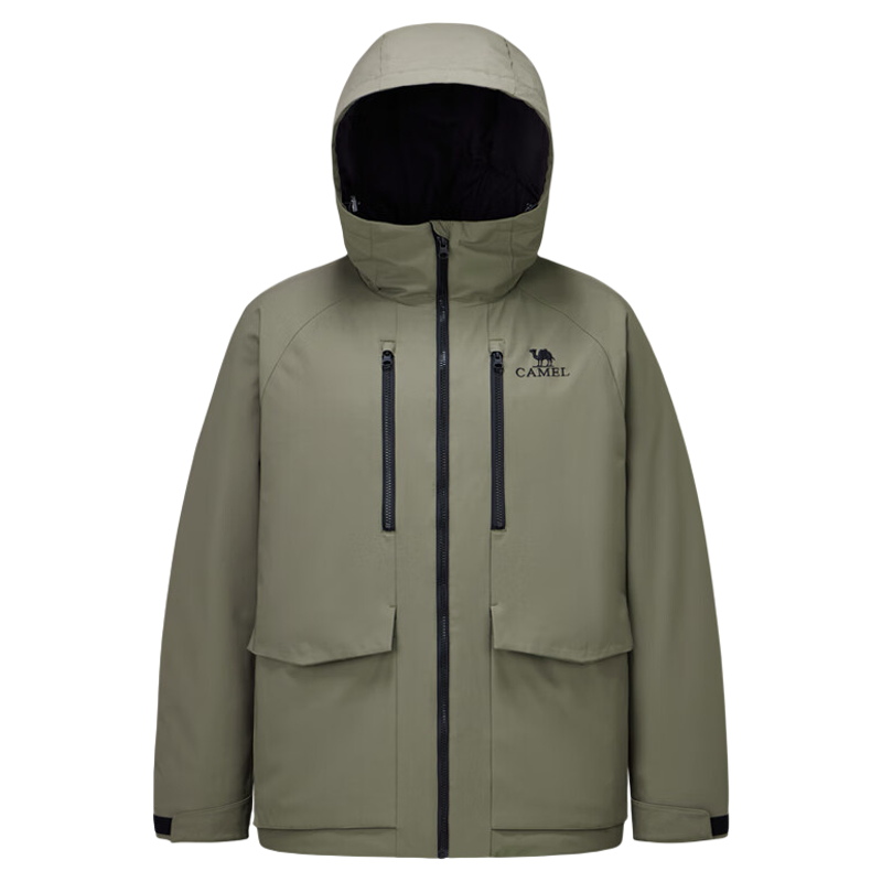 Camel骆驼女装夹克棉服2025冬新款连帽加绒加厚防水棉衣工装外套