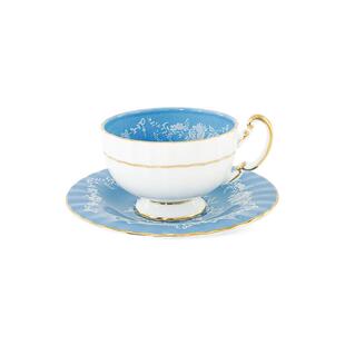 英国Aynsley安斯丽玫瑰花束白蕾丝系列骨瓷下午茶茶杯咖啡杯碟