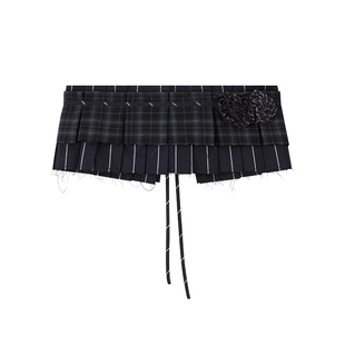 DIDDIMODA 复古层次感舒适宽松重工手工立体花屁帘裤子女