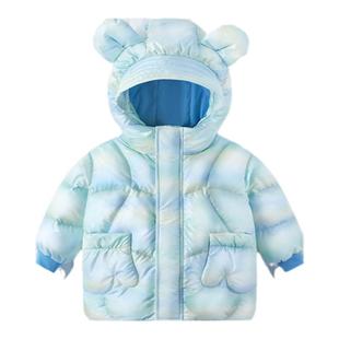 儿童羽绒服加厚冬季男童外套加绒女童上衣冬款童装小宝宝衣服冬装
