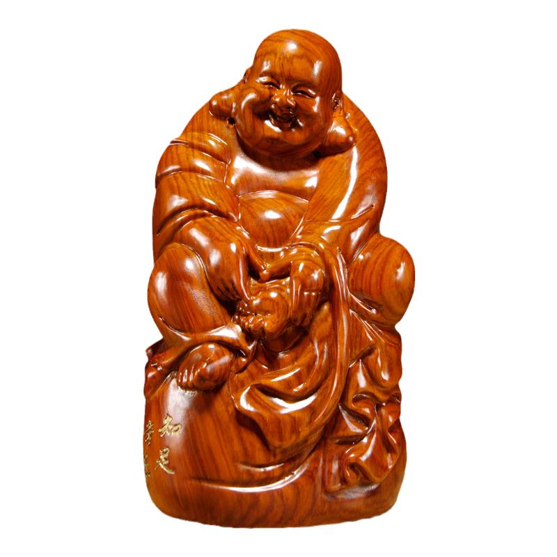 花梨弥勒大号知足常乐坐笑佛木雕