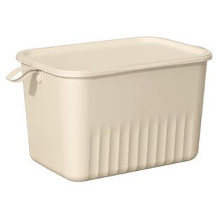 桌面收纳盒带盖长方形衣服整理箱零食杂物家用储物筐杂物收纳箱