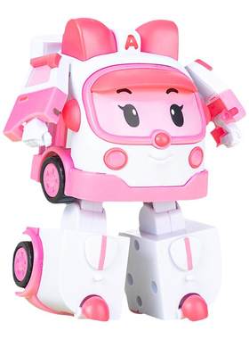 安巴救护车正版变形机器人玩具