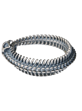 YUKI纯银小众设计感衔尾蛇骨戒指