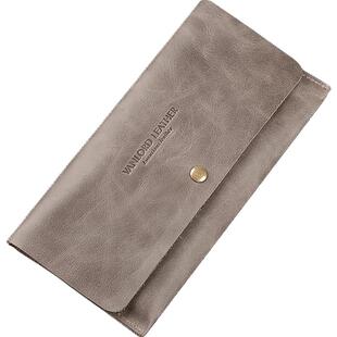 男士钱包超软皮零钱包女式牛皮真皮超薄青年时尚手拿大容量钱夹子