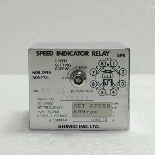 SHINKO SPR SPEED INDICATOR RELAY 599rpm