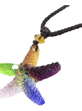 古法琉璃台湾百搭海星吊坠项链