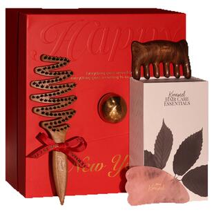 KRRAMEL【生日礼物女生】经络梳猪鬃梳刮痧板生日结婚礼物礼盒