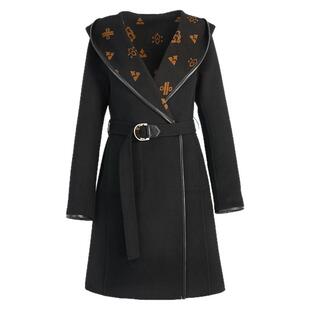 【重磅绵羊毛】乔万尼商场同款连帽重工设计感精致双面尼羊毛大衣