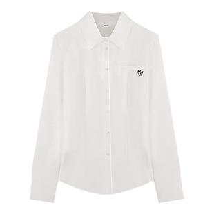 花铃太太学院风白衬衫jk制服收腰长袖衬衫2026女修身打底早秋上衣