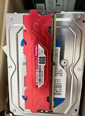 议价Ramsta天狼系列DDR4 8GB内存条，拆机件，红色马甲