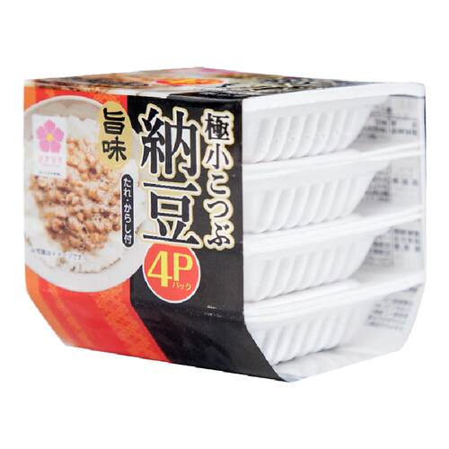 日本北海道滨莉纳豆即食 原装进口拉丝发酵小粒美味纳豆菌4盒/组