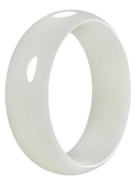 保真天然圆条宽和田玉羊脂白玉镯