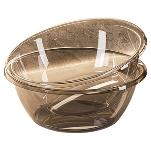 洗脸盆家用轻奢高颜值透明加厚洗漱盆子洗脚盆宿舍洗头盆大塑料盆