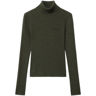 【保暖羊毛羊绒】Miss Sixty25秋新款羊毛羊绒针织衫高领紧身