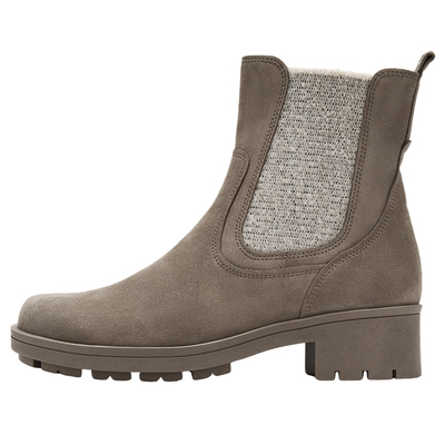 时尚拉链粗跟切尔西靴