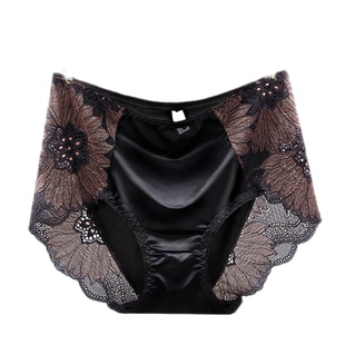 女士蕾丝内裤中高腰性感纯棉冰丝无痕大码莫代尔三角裤头女内裤