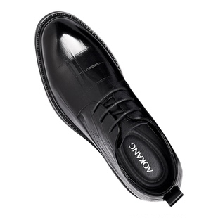 奥康 男鞋2026春季男士真皮透气商务正装皮鞋内增高新郎结婚鞋子H