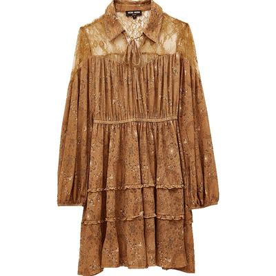 VeroModa翻领长袖连衣裙