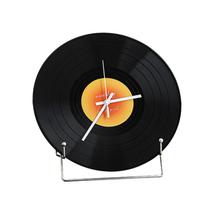 中古风黑胶唱片时钟摆件电视柜酒柜客厅餐边柜玄关装饰品轻奢高档