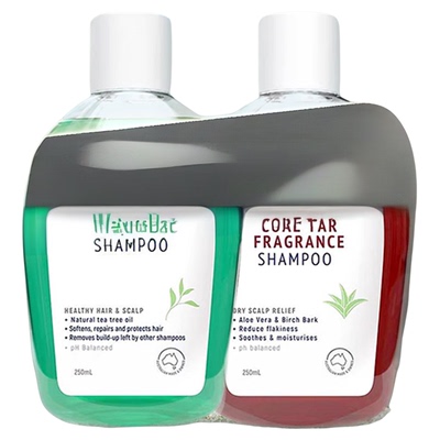 Redwin茶树洗发水煤焦油无硅油去屑止痒温和不刺激3瓶装更划算