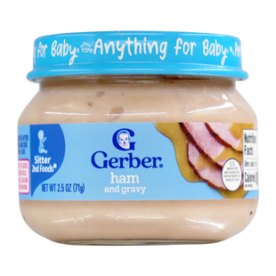 美国进口嘉宝Gerber营养猪肉泥二2段6个月后婴幼儿宝宝辅食71g