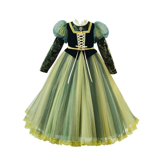 女童连衣裙2026春装新款小女孩洋气公主裙圣诞节儿童礼服裙子春秋