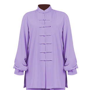 山人运动太极服女款新款太极拳服男士八段锦练功服武术服套装春秋