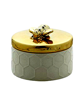 美国ins风小蜜蜂陶瓷胭脂收纳盒