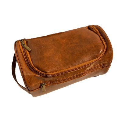 高级皮质化妆包女便携防水可壁挂