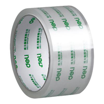 6卷装得力高透明胶带封箱胶带大号48mm宽胶带大卷快递打包胶布封口固定高粘度不易断批发