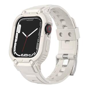 适用iwatch8/9保护壳一体式手表带apple watch7/6/5/se/2/3/4代ultra智能配件苹果手表s8表带s7男女款运动潮