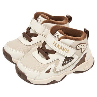 泰兰尼斯学步鞋男宝宝冬季新款童鞋加绒保暖运动鞋女童鞋子跑步鞋